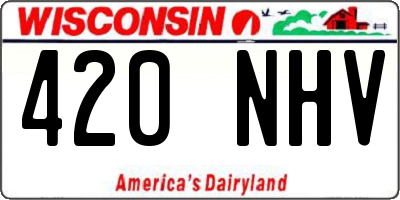 WI license plate 420NHV