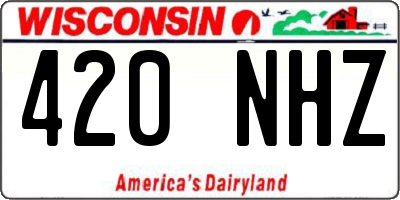 WI license plate 420NHZ