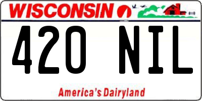 WI license plate 420NIL