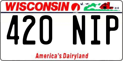 WI license plate 420NIP
