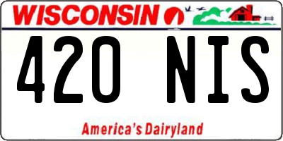 WI license plate 420NIS