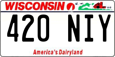WI license plate 420NIY