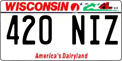 WI license plate 420NIZ