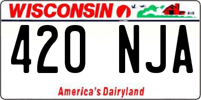 WI license plate 420NJA