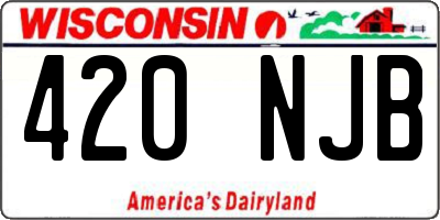 WI license plate 420NJB