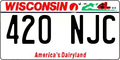 WI license plate 420NJC