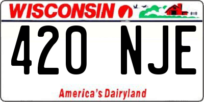 WI license plate 420NJE