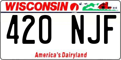 WI license plate 420NJF
