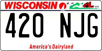 WI license plate 420NJG