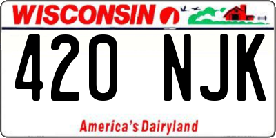 WI license plate 420NJK