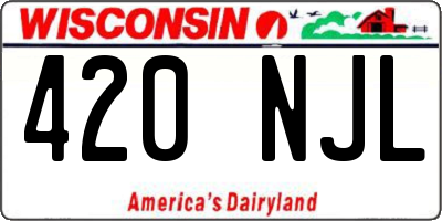 WI license plate 420NJL
