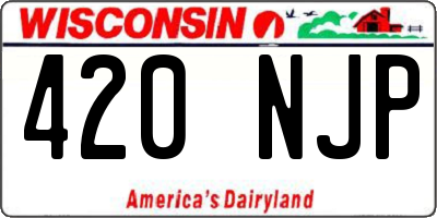 WI license plate 420NJP
