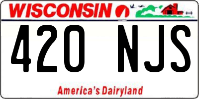 WI license plate 420NJS
