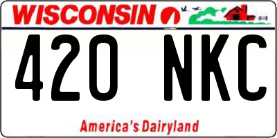 WI license plate 420NKC