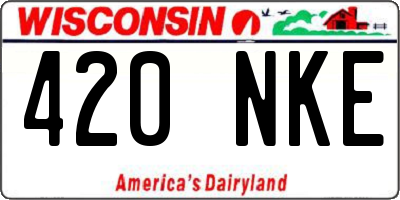 WI license plate 420NKE