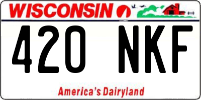 WI license plate 420NKF