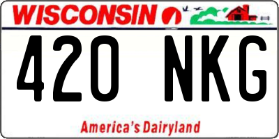 WI license plate 420NKG