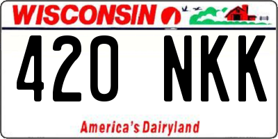 WI license plate 420NKK