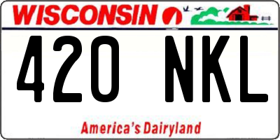 WI license plate 420NKL