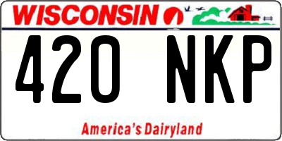 WI license plate 420NKP