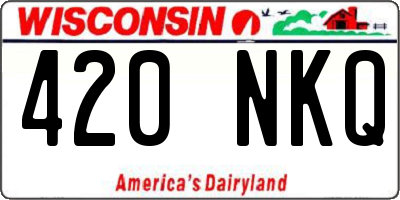 WI license plate 420NKQ
