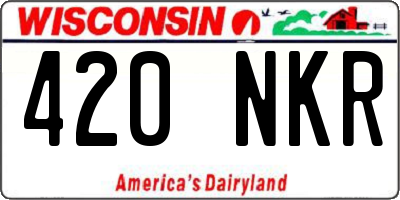 WI license plate 420NKR