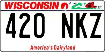 WI license plate 420NKZ