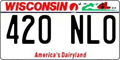 WI license plate 420NLO