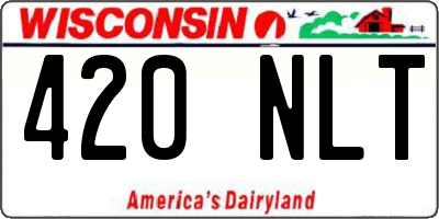 WI license plate 420NLT