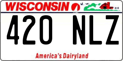 WI license plate 420NLZ