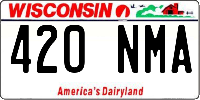 WI license plate 420NMA