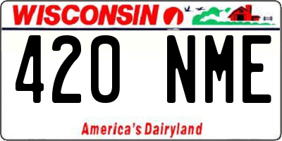 WI license plate 420NME