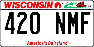 WI license plate 420NMF