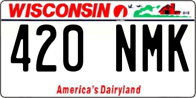 WI license plate 420NMK