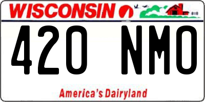 WI license plate 420NMO