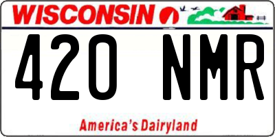 WI license plate 420NMR
