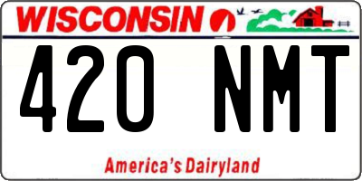 WI license plate 420NMT