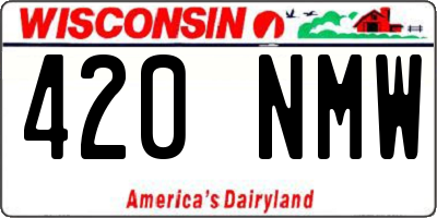 WI license plate 420NMW