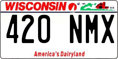 WI license plate 420NMX