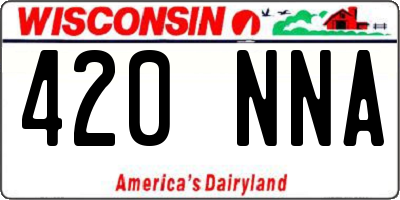 WI license plate 420NNA