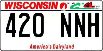 WI license plate 420NNH