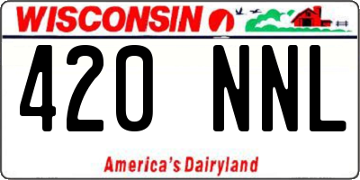WI license plate 420NNL