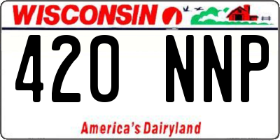 WI license plate 420NNP