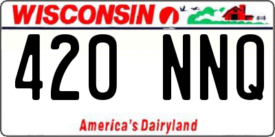 WI license plate 420NNQ