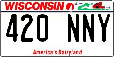 WI license plate 420NNY