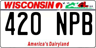 WI license plate 420NPB