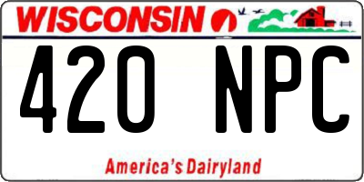 WI license plate 420NPC