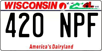 WI license plate 420NPF