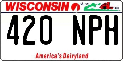 WI license plate 420NPH