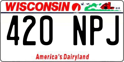 WI license plate 420NPJ